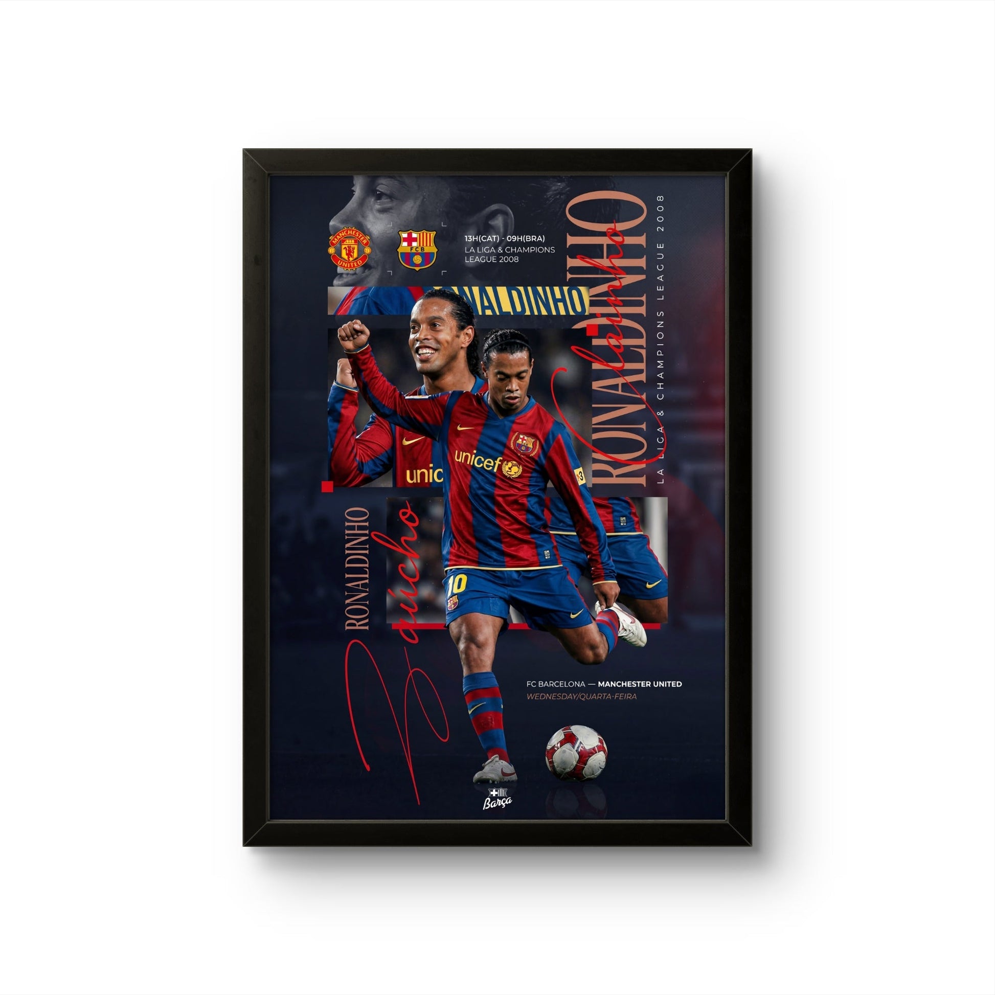 Ronaldinho "El Mágico" Barcelona - Football Photo Frame - Art Drift