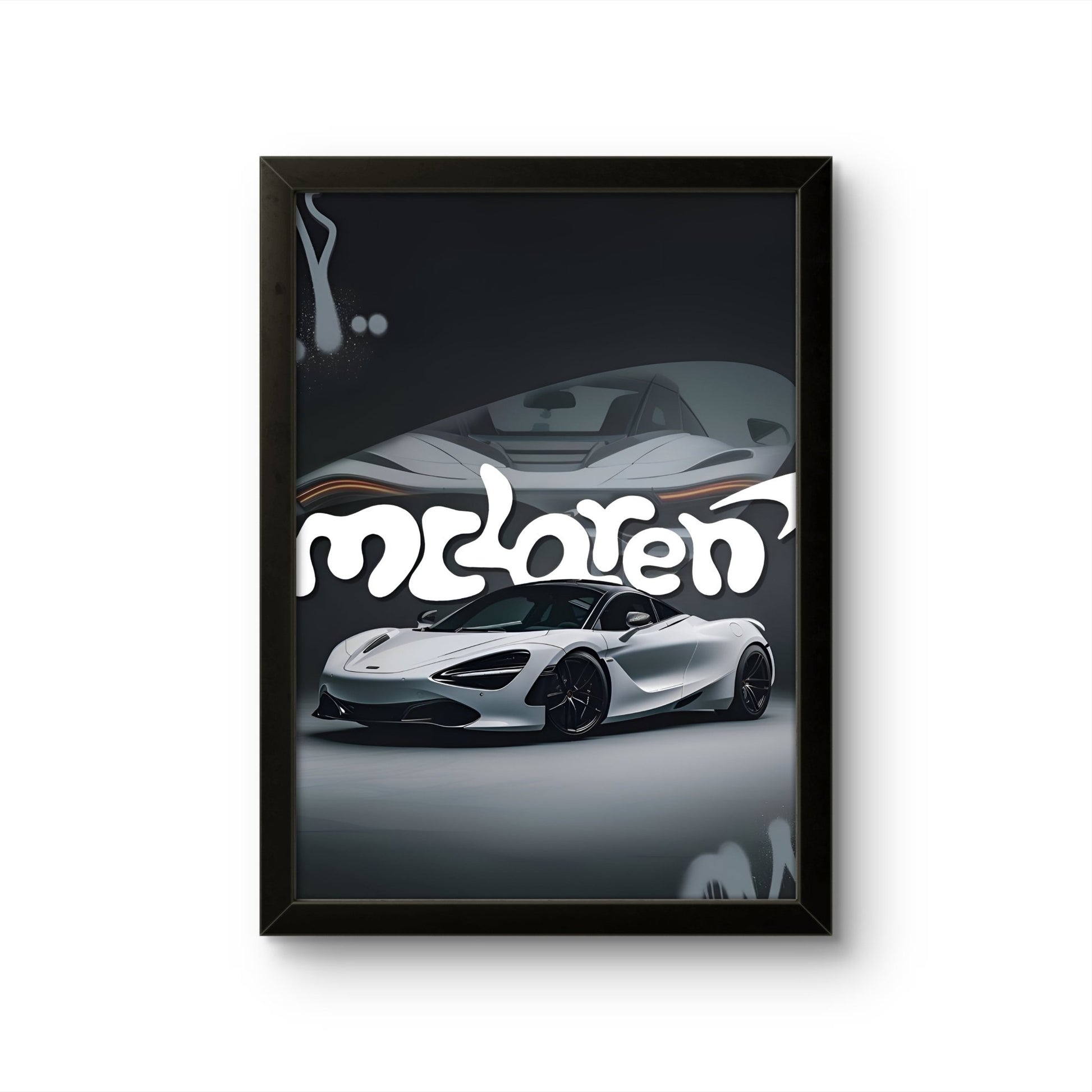 White McLaren - Car Photo Frame - Art Drift